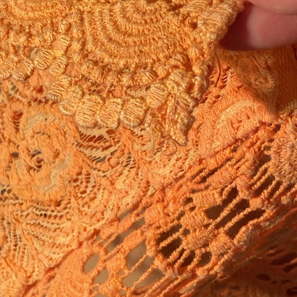 BKE - NWT - tank: orange lacy semi-sheer - Picture 13 of 16